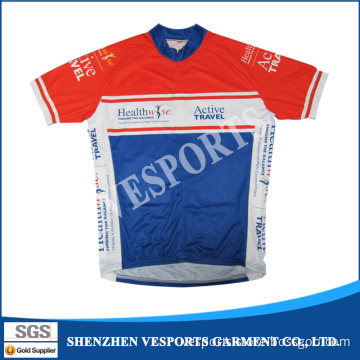 Short Sleeve Cycling Jerseys with Three Pockets